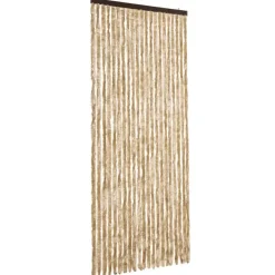 vidaXL - Deurgordijn - Beige - Polypropyleen - 90 x 200 cm