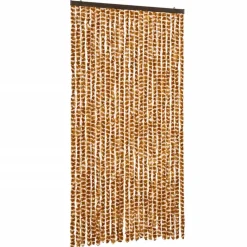 vidaXL - Deurgordijn - Geel - Polypropyleen - 100 x 220 cm