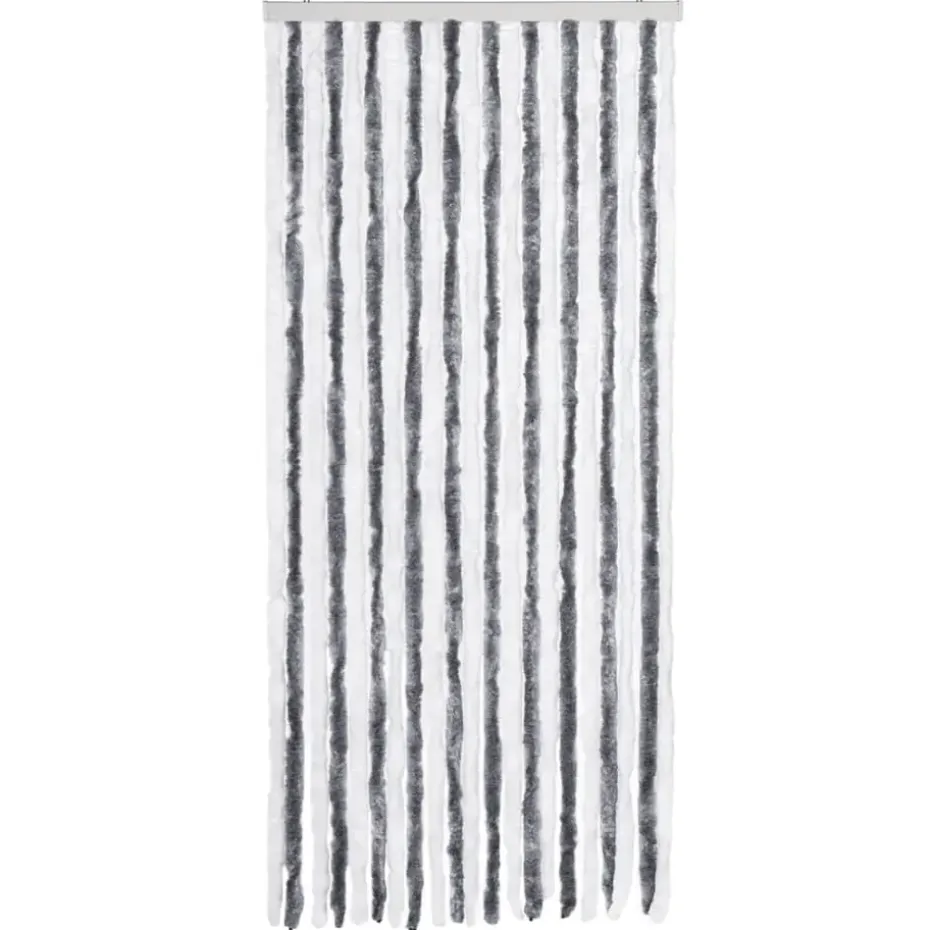 vidaXL - Deurgordijn - Grijs - Polypropyleen - 90 x 200 cm