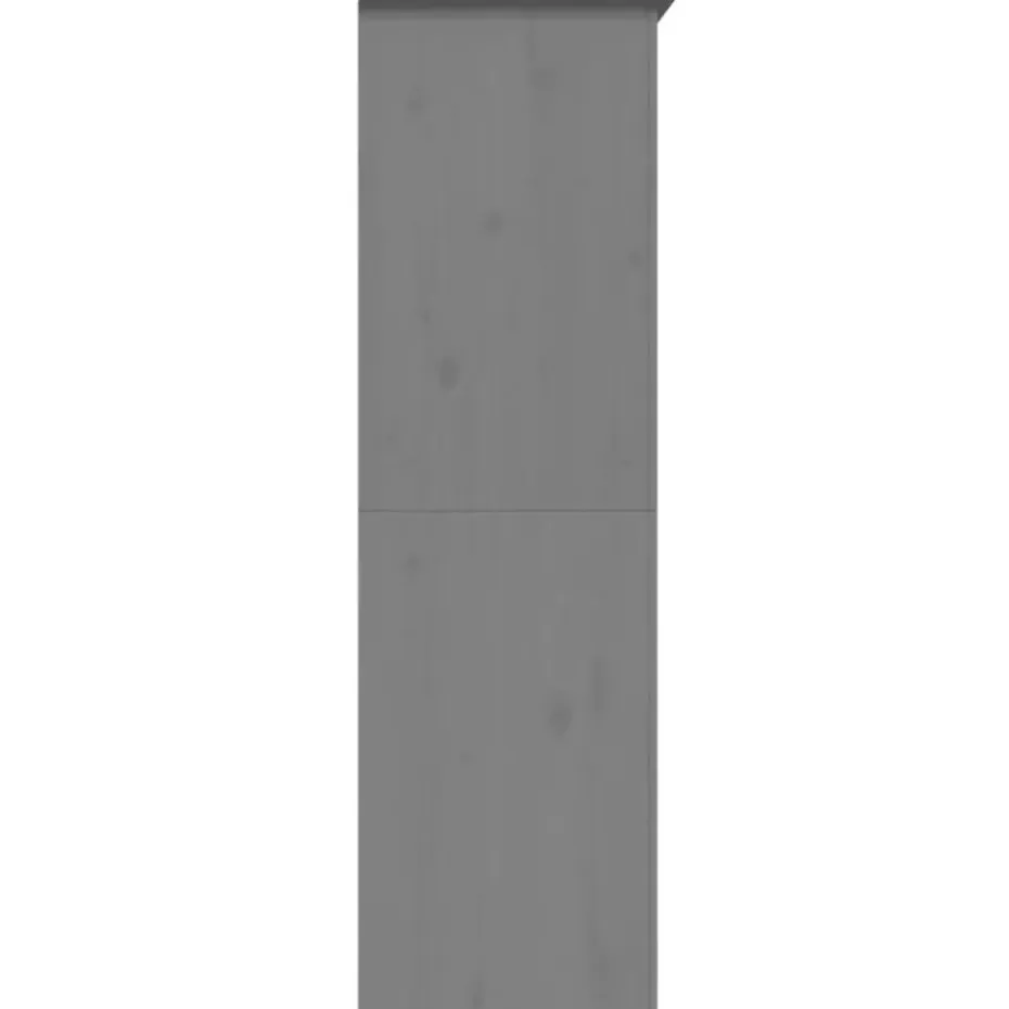 vidaXL - 2-deurs Kledingkast BODO - Massief grenenhout - Grijs - 99x53.5x173 cm