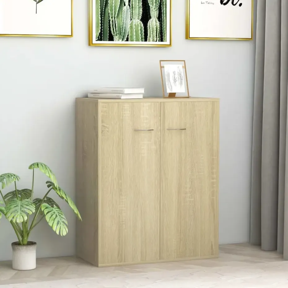 vidaXL - Dressoir - Bruin - Bewerkt hout