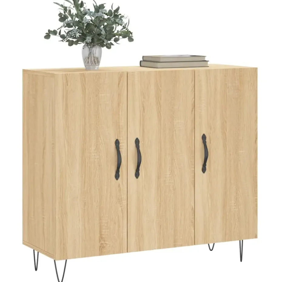 vidaXL - Dressoir - Bruin - Bewerkt hout