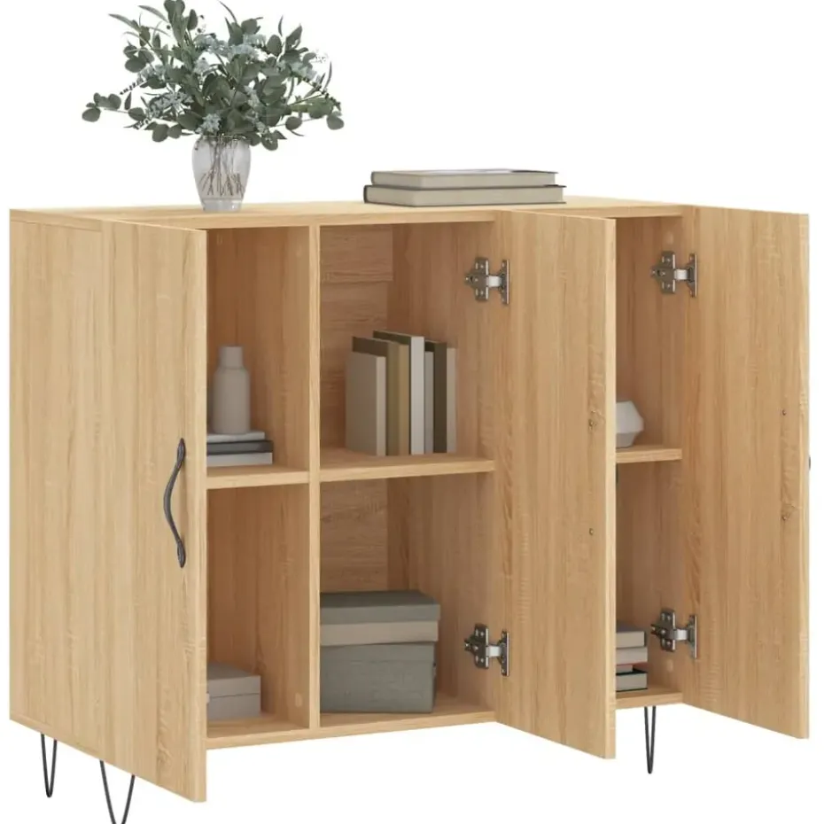 vidaXL - Dressoir - Bruin - Bewerkt hout