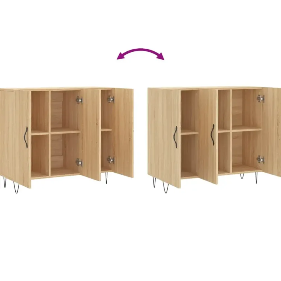vidaXL - Dressoir - Bruin - Bewerkt hout