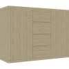 vidaXL - Dressoir - Bruin - Bewerkt hout