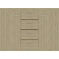 vidaXL - Dressoir - Bruin - Bewerkt hout