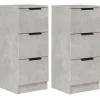 vidaXL - Dressoir - Grijs - Bewerkt hout - 2 stuks