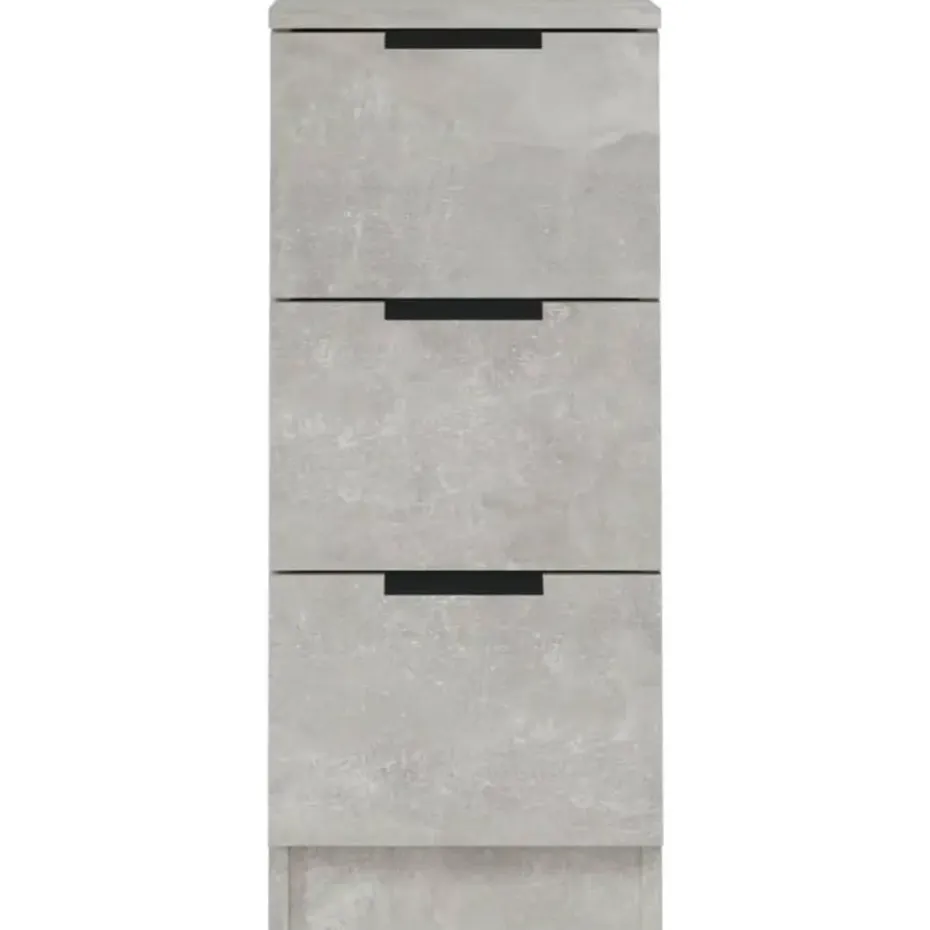 vidaXL - Dressoir - Grijs - Bewerkt hout - 2 stuks