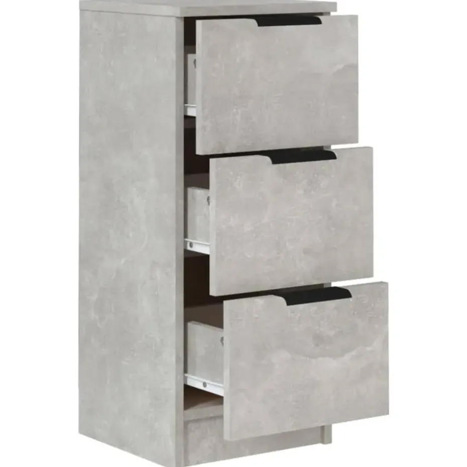 vidaXL - Dressoir - Grijs - Bewerkt hout - 2 stuks