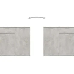 vidaXL - Dressoir - Grijs - Bewerkt hout