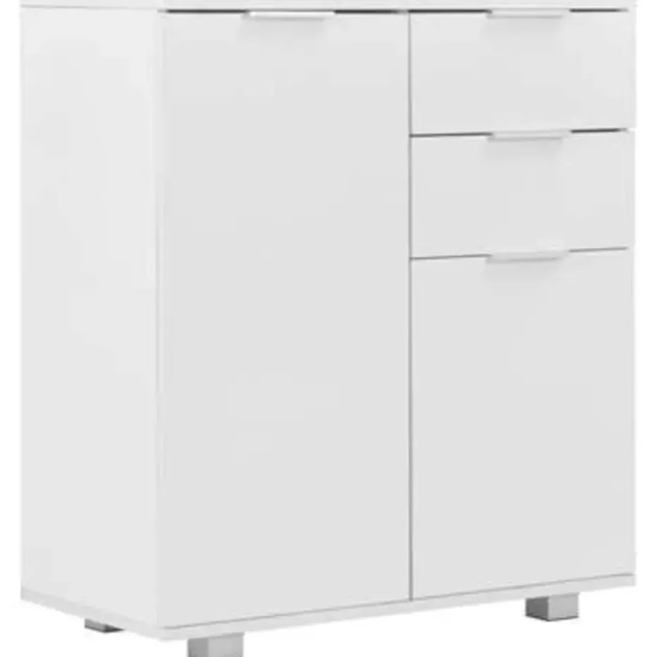 vidaXL - Dressoir - Wit - Bewerkt hout