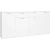 vidaXL - Dressoir - Wit - Bewerkt hout
