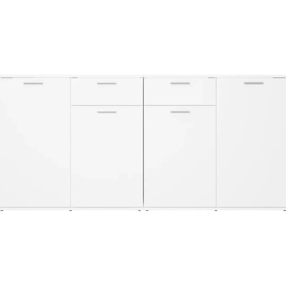 vidaXL - Dressoir - Wit - Bewerkt hout
