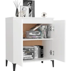 vidaXL - Dressoir - Wit - Bewerkt hout