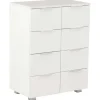 vidaXL - Dressoir - Wit - Bewerkt hout