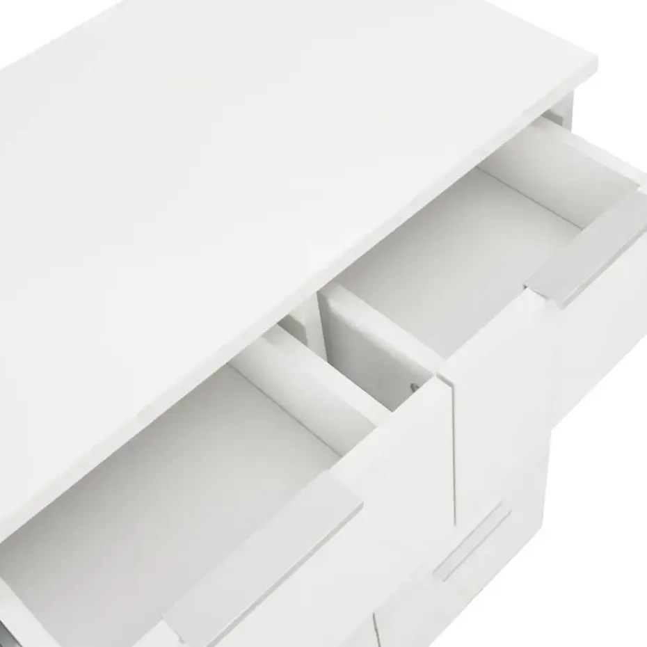 vidaXL - Dressoir - Wit - Bewerkt hout