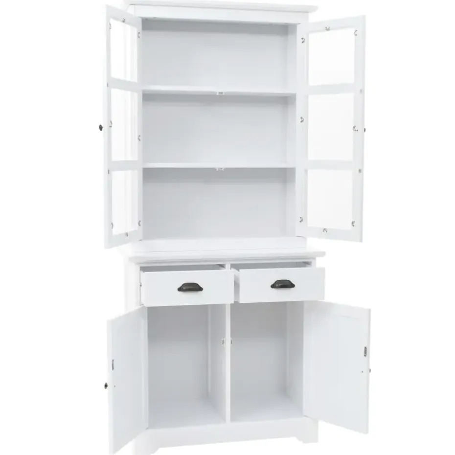 vidaXL - Dressoir - Wit - Grenenhout