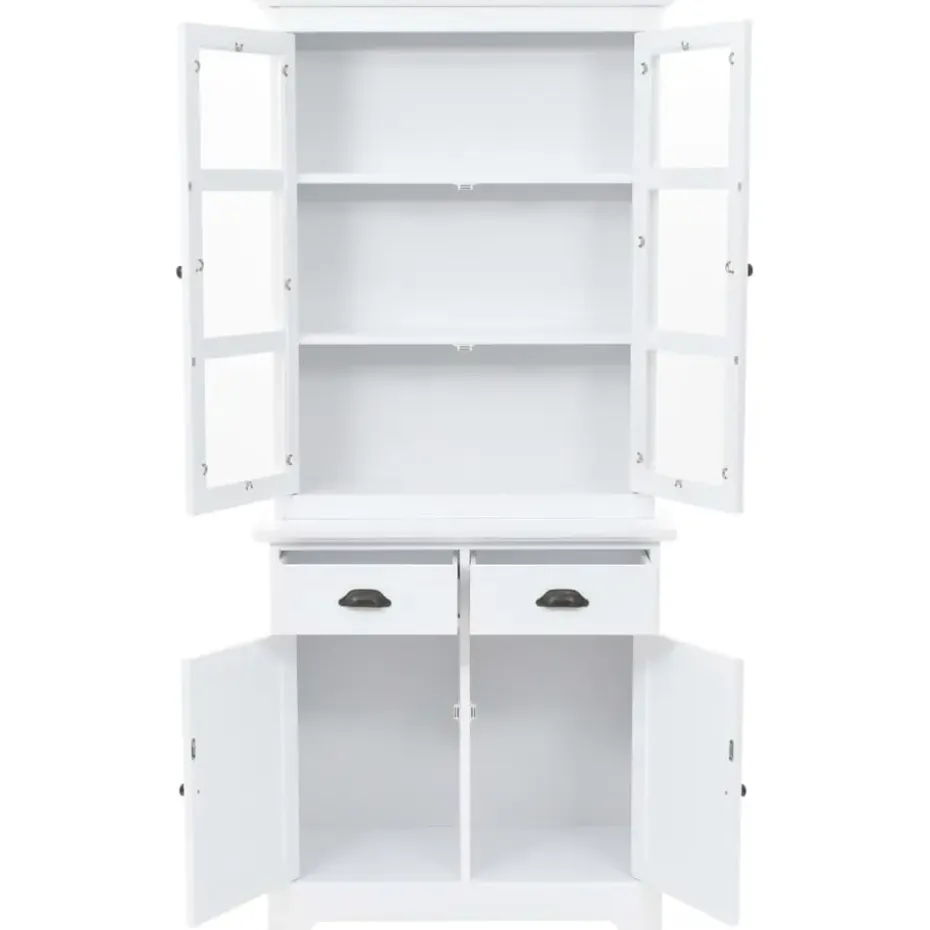 vidaXL - Dressoir - Wit - Grenenhout
