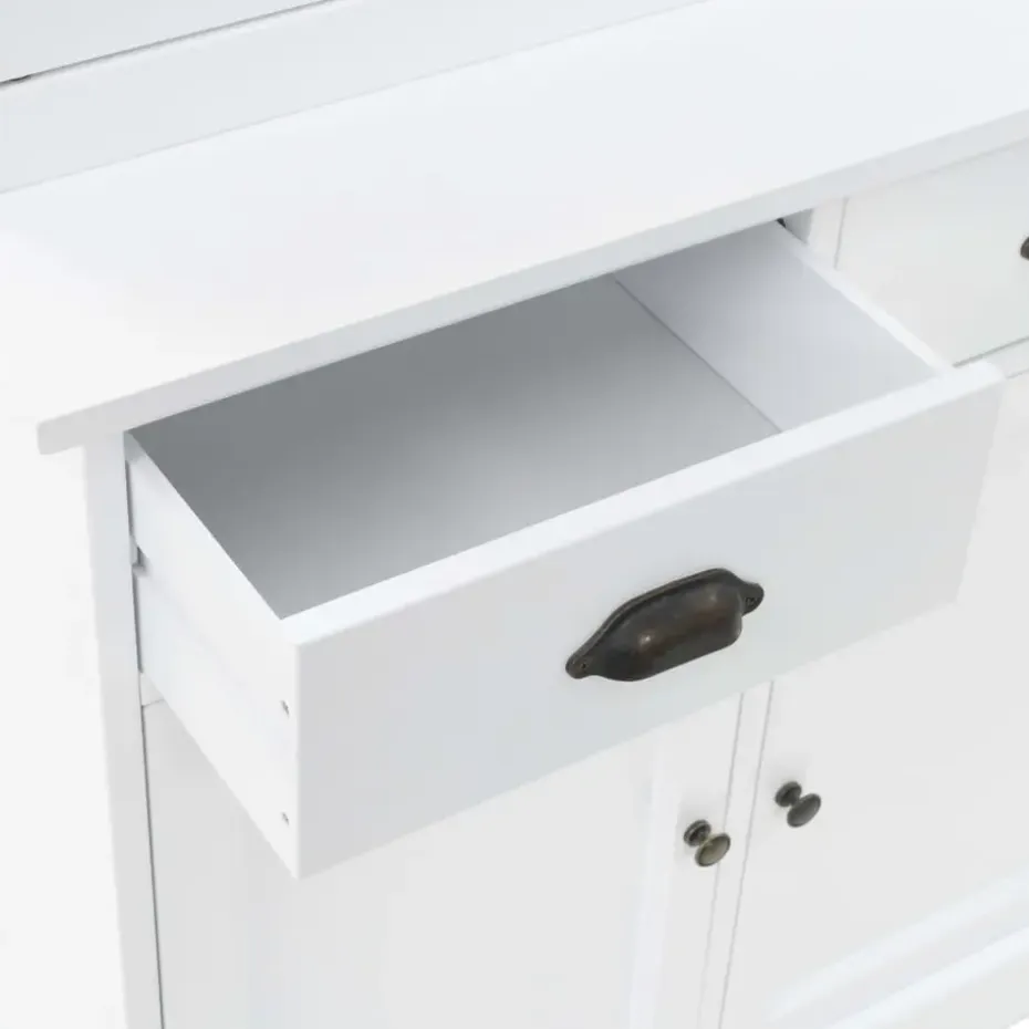 vidaXL - Dressoir - Wit - Grenenhout