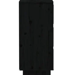 vidaXL - Dressoir - Zwart - Grenenhout - 2 stuks