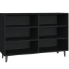 vidaXL - Dressoir - Zwart - Bewerkt hout