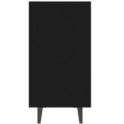 vidaXL - Dressoir - Zwart - Bewerkt hout