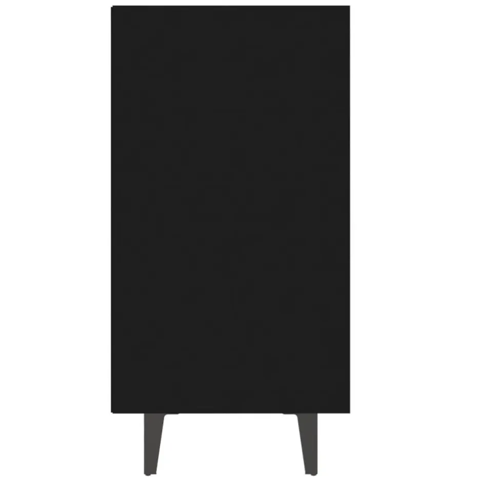 vidaXL - Dressoir - Zwart - Bewerkt hout