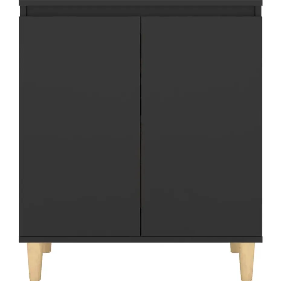 vidaXL - Dressoir - Zwart - Bewerkt hout
