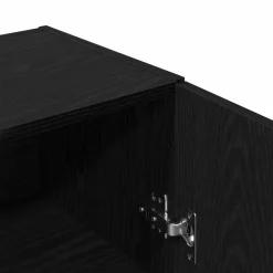 vidaXL - Dressoir met 2 deuren - Zwart eiken - Bewerkt hout - 69.5x34x90 cm