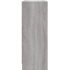 vidaXL - Dressoir met 3 deuren 3 lades - Grijs sonoma eiken - Hout - 91x28x75 cm