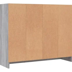 vidaXL - Dressoir met 3 deuren 3 lades - Grijs sonoma eiken - Hout - 91x28x75 cm