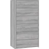 vidaXL - Dressoir met 6 lades - Grijs sonoma eiken - Bewerkt hout - 50x34x96 cm