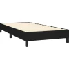 vidaXL - Eenpersoonsbed met lattenbodem - Zwart - Stof - 90x200 cm