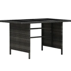 vidaXL - Eethoek - Grijs - Poly rattan