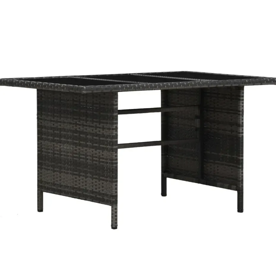 vidaXL - Eethoek - Grijs - Poly rattan