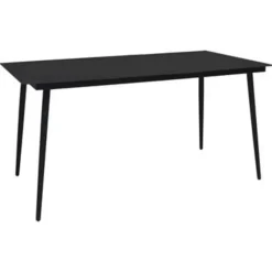 vidaXL - Eetset - Zwart - Staal