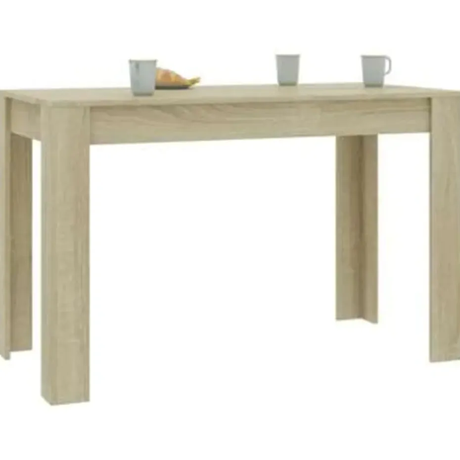 vidaXL - Eettafel - Bruin - Bewerkt hout