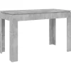 vidaXL - Eettafel - Grijs - Bewerkt hout
