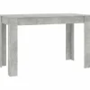 vidaXL - Eettafel - Grijs - Bewerkt hout