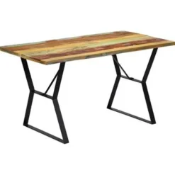 vidaXL - Eettafel - Multikleur - Hout - 140 x 80 x 76 cm