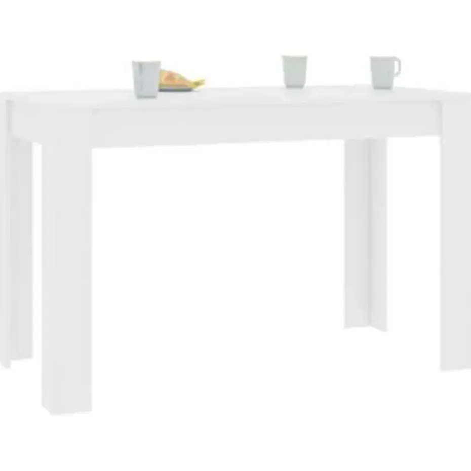 vidaXL - Eettafel - Wit - Bewerkt hout