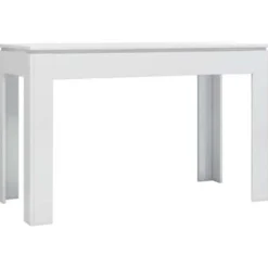 vidaXL - Eettafel - Wit - Bewerkt hout