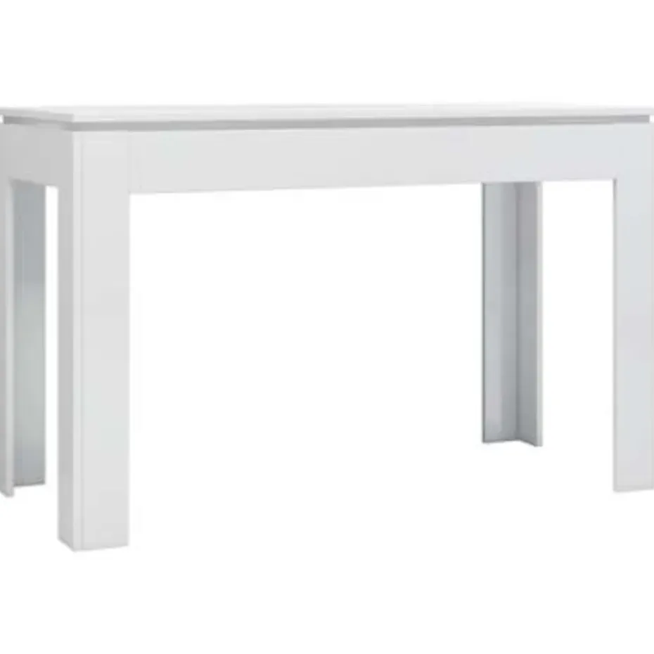 vidaXL - Eettafel - Wit - Bewerkt hout
