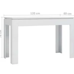 vidaXL - Eettafel - Wit - Bewerkt hout