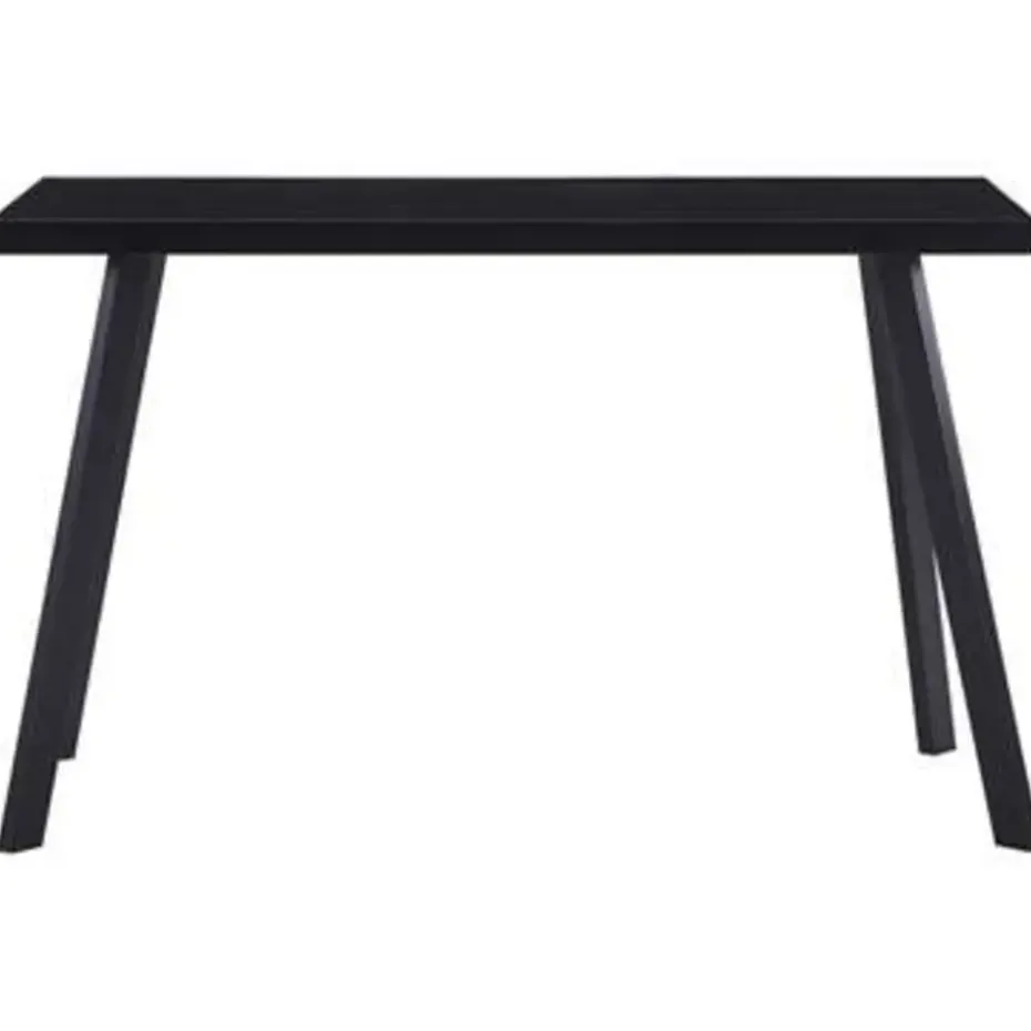 vidaXL - Eettafel - Zwart - Glas - 120 x 60 x 75 cm