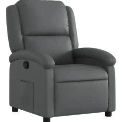 vidaXL - Fauteuil - Grijs - Kunstleer