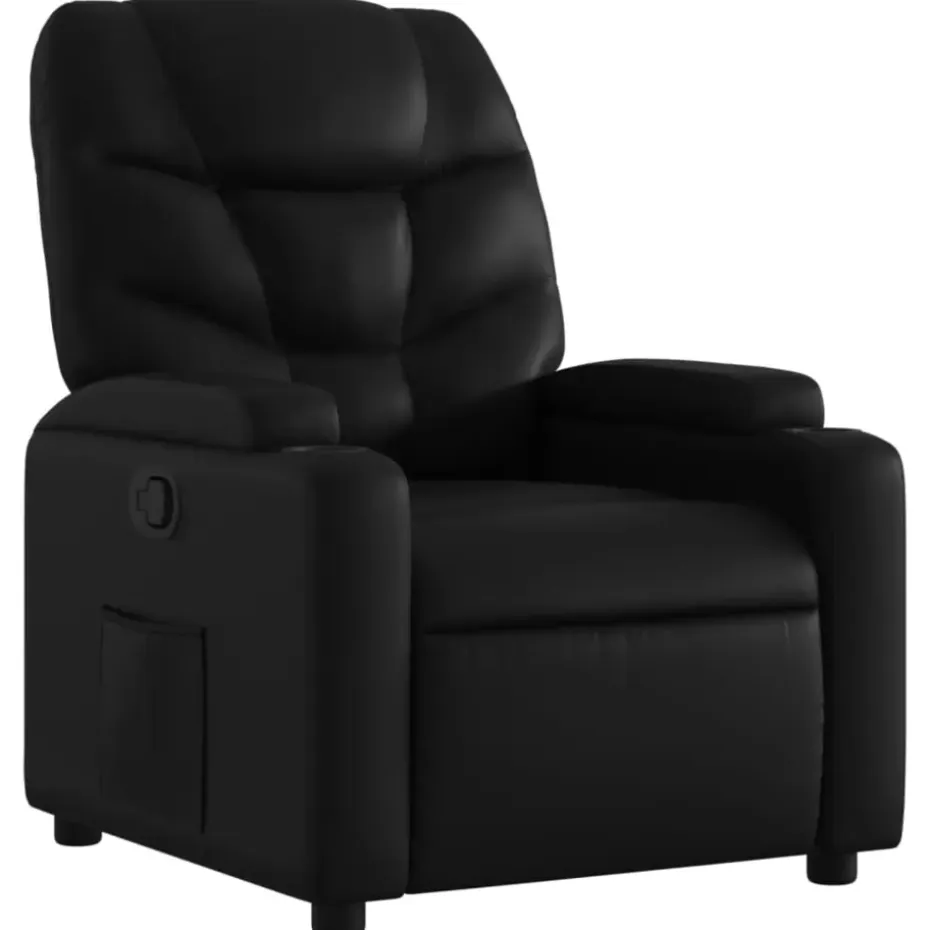 vidaXL - Fauteuil - Zwart - Kunstleer