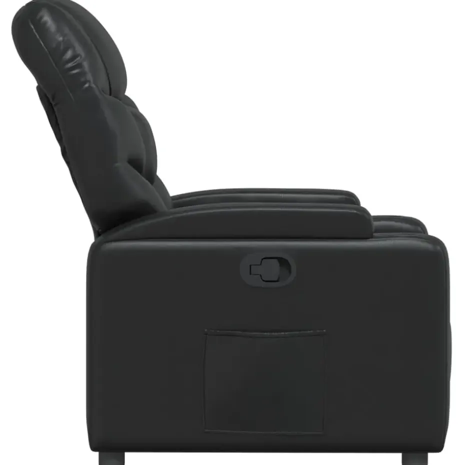 vidaXL - Fauteuil - Zwart - Kunstleer