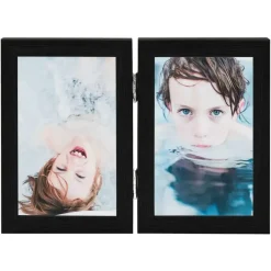 vidaXL - Fotolijst - Zwart - MDF - 2 x (21 x 29.7 cm)