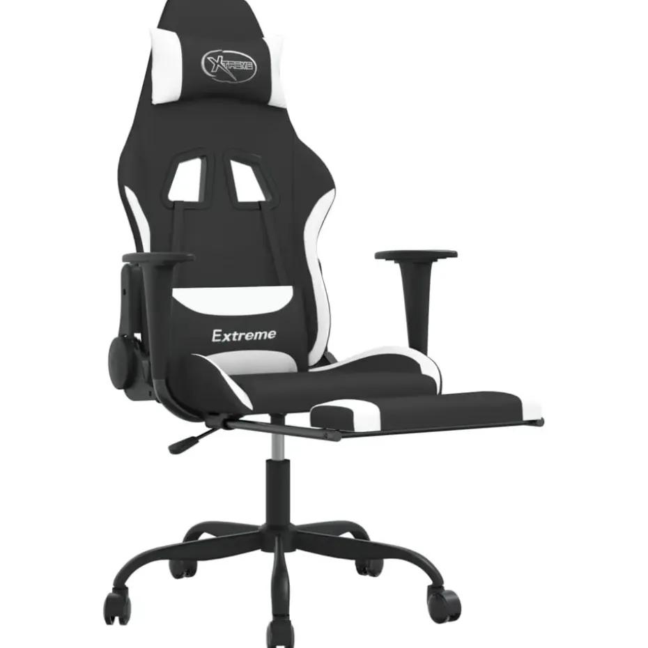 vidaXL - Gamingstoel - Wit - Stof